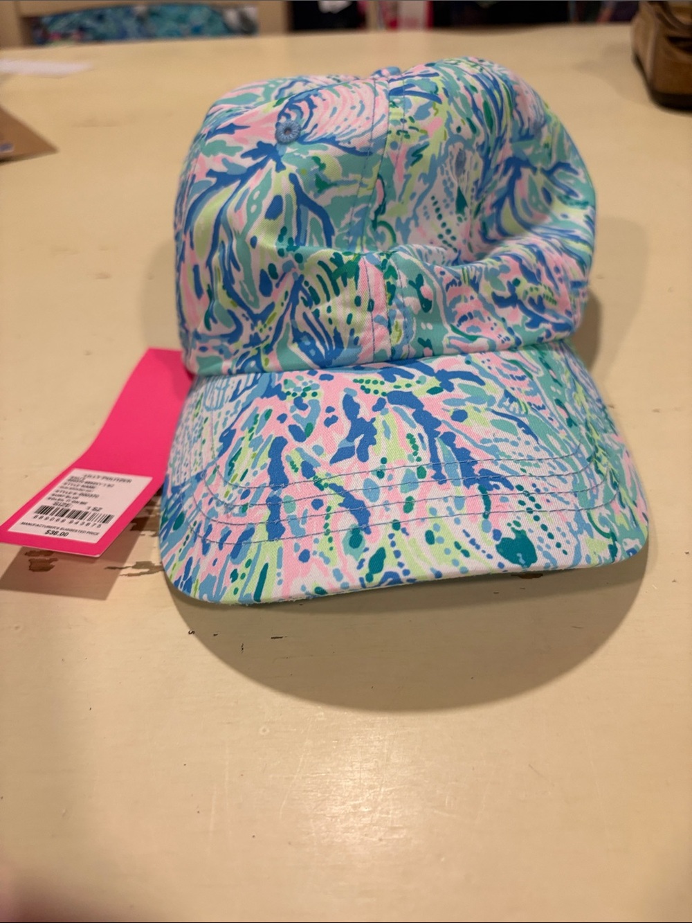 Lilly Pulitzer Run Around Hat Surf Blue Soleil It On Me Seashell Coastal NWT